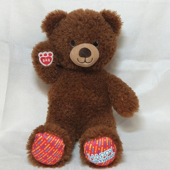 Build-A-Bear Classic Brown Birthday Teddy Bear (w/jeans & birthday shirt) - Picture 7 of 10